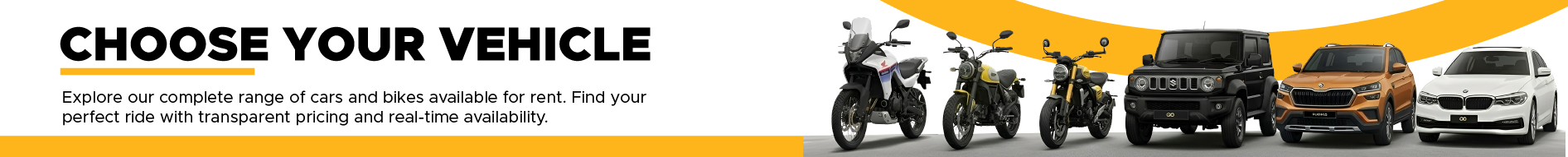 Choose your vehicle - Explore our fleet